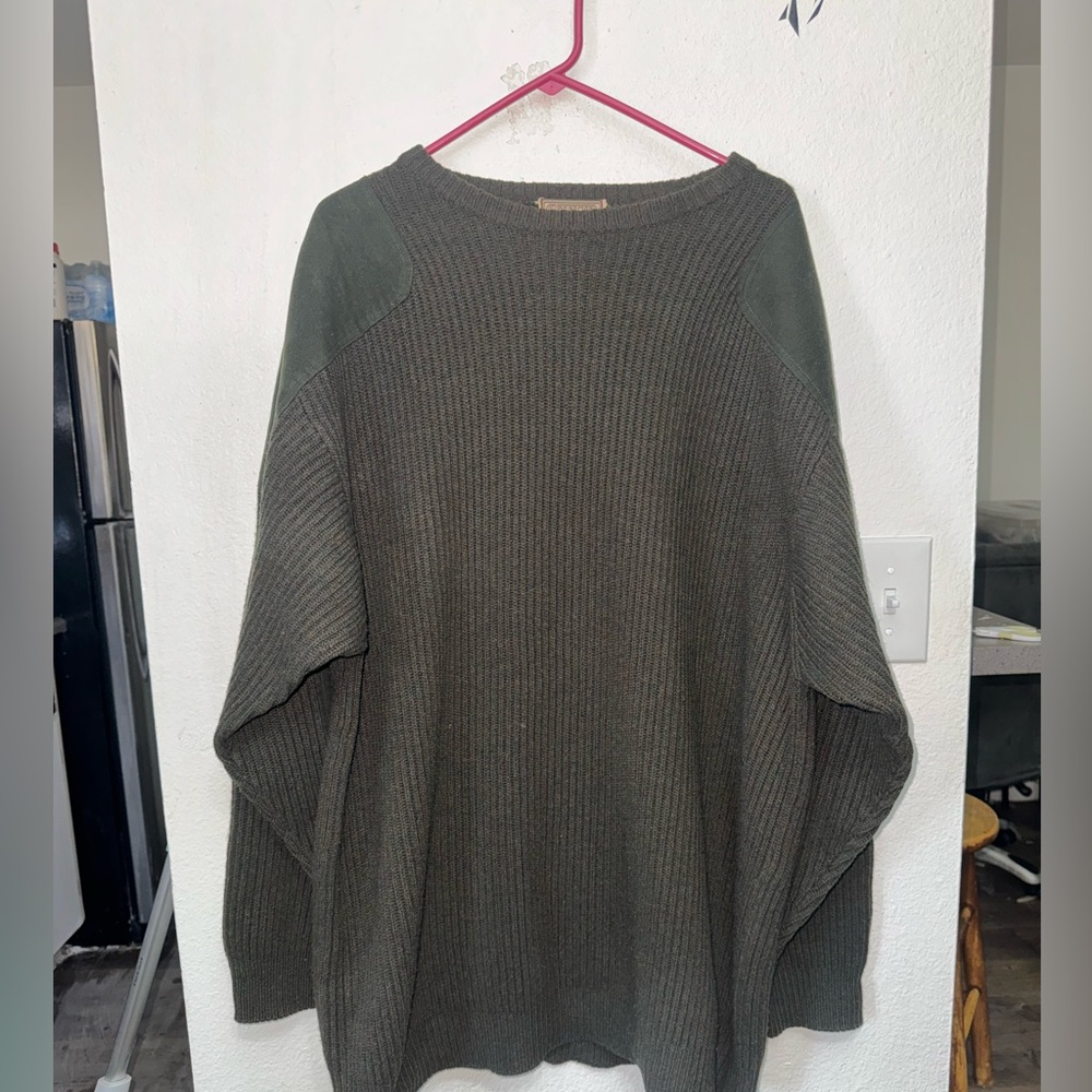 Vintage 90s Olive Green /Grey Command Sweater - image 4